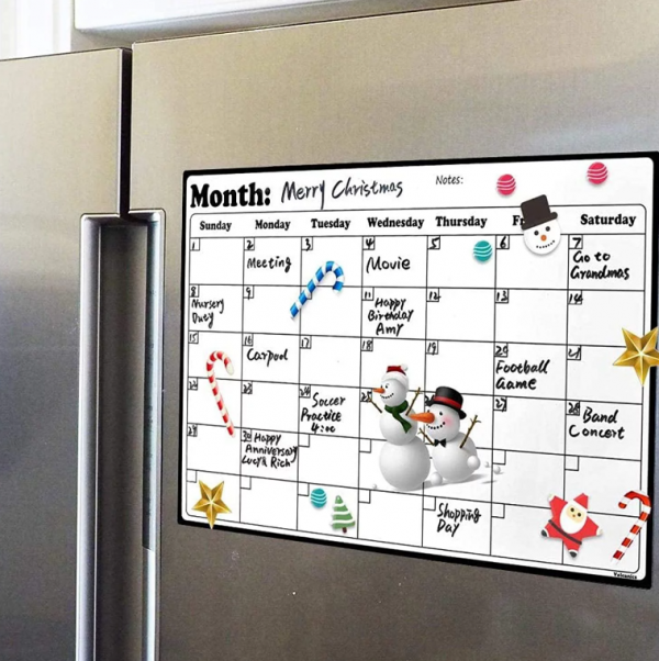 Kalender magnetik untuk meja atau lemari es